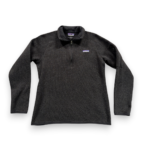 Patagonia Better Sweater Adult MEDIUM Black Polyester Fleece Quarter Zip Pocket