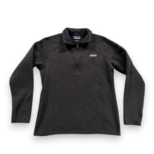 Patagonia Better Sweater Adult MEDIUM Black Polyester Fleece Quarter Zip Pocket