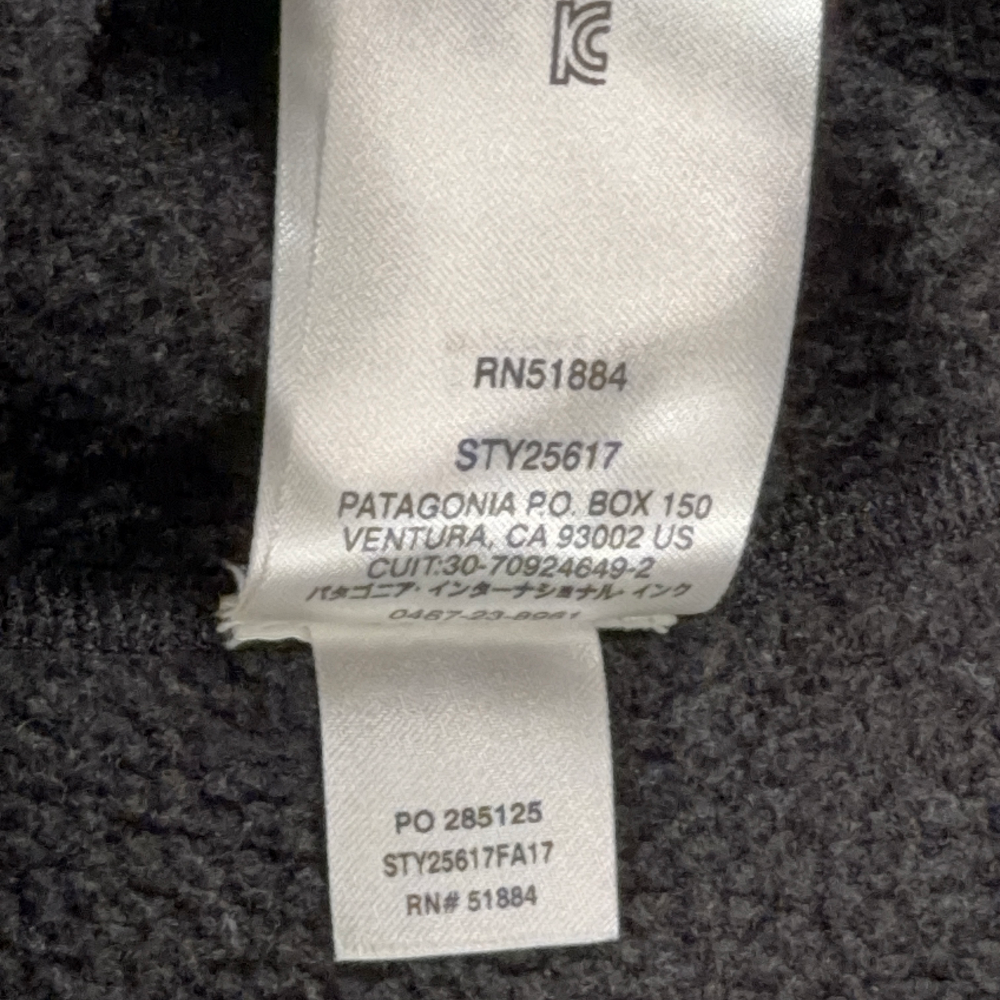 Patagonia Better Sweater Adult MEDIUM Black Polyester Fleece Quarter Zip Pocket-7 Patagonia Better Sweater Adult MEDIUM Black Polyester Fleece Quarter Zip Pocket