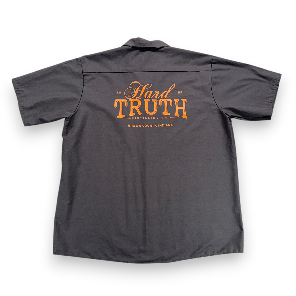 Red Kap Shirt Adult 2XL XXL Gray Hard Truth Distilling Indiana Workwear Employee-3 Red Kap Shirt Adult 2XL XXL Gray Hard Truth Distilling Indiana Workwear Employee