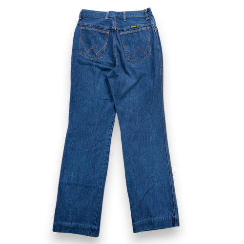 Vintage Wrangler Jeans Womens 28×32 Blue Denim High Rise Flare Talon Zip USA 70s-2 Vintage Wrangler Jeans Womens 28x32 Blue Denim High Rise Flare Talon Zip USA 70s