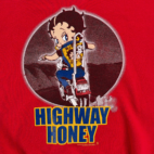 Vintage Betty Boop Sweater Adult 2XL XXL Red Sweatshirt Highway Honey Biker Y2K