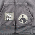 Disney Nightmare Before Christmas Sweater Womens LARGE Gray Hoodie Jack Sally