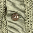 Vintage Campus Polo Shirt Adult LARGE Green Ban Lon Knit Textured Mod USA 60s