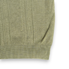 Vintage Campus Polo Shirt Adult LARGE Green Ban Lon Knit Textured Mod USA 60s