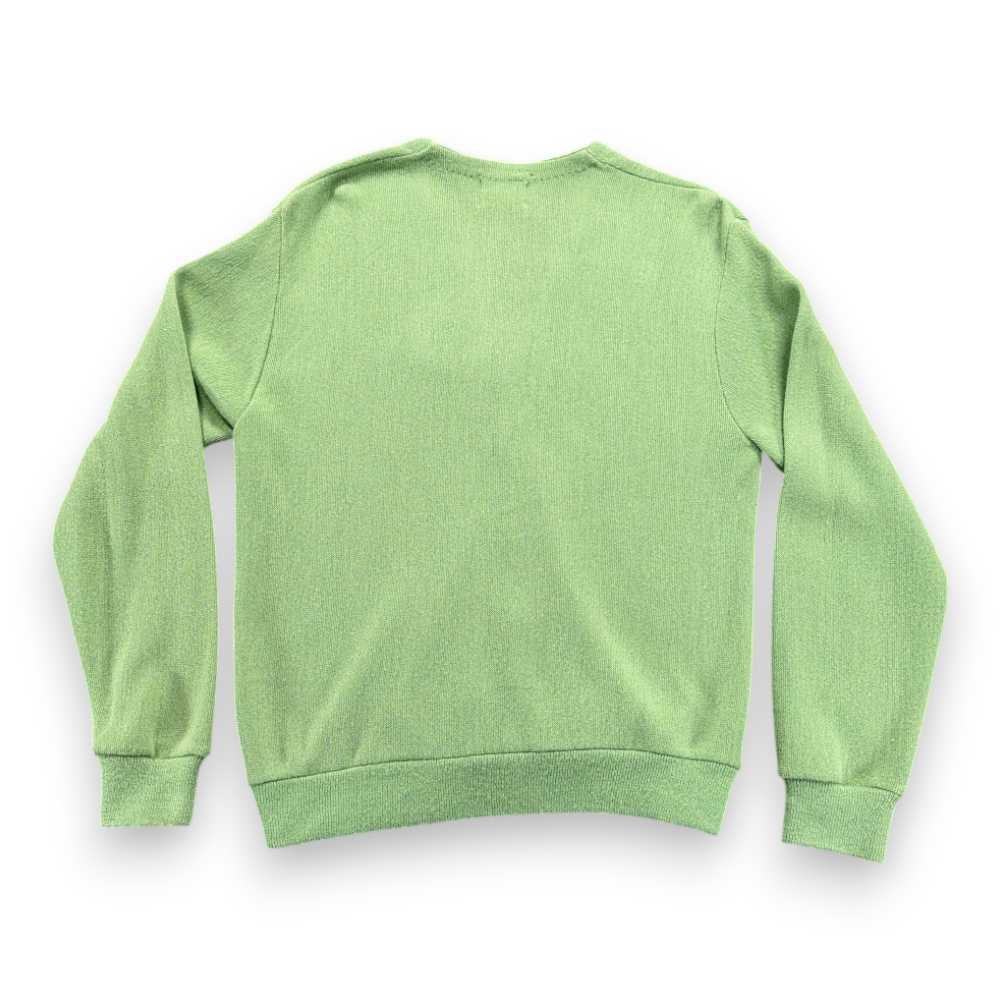 Vintage Crown Sportswear Sweater Adult MEDIUM Green Cardigan Knit Turtle USA 70s-3 Vintage Crown Sportswear Sweater Adult MEDIUM Green Cardigan Knit Turtle USA 70s