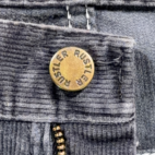 Vintage Rustler Pants Mens 30x33 Gray Corduroy Talon Zipper USA 70s 32x34 Tag