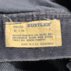 Vintage Rustler Pants Mens 30x33 Gray Corduroy Talon Zipper USA 70s 32x34 Tag