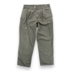 Vintage LL Bean Pants Mens 36x30 Green Plaid Lined Chino Double L Pleated Y2K