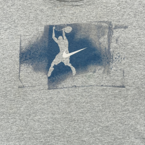 Vintage Nike Shirt Adult 2XL XXL Gray Basketball Dunk Streetwear Swoosh 90s-2 Vintage Nike Shirt Adult 2XL XXL Gray Basketball Dunk Streetwear Swoosh 90s