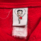 Vintage Betty Boop Sweater Adult EXTRA LARGE Red Fleece Embroider Zip Y2K