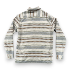 Billabong Shirt Adult MEDIUM White Brown Blue Striped Geometric Flannel Surf