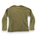 Vintage Chaps Ralph Lauren Sweater Adult LARGE Green Cotton Herringbone Knit Y2K