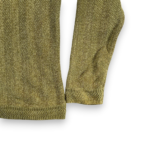 Vintage Chaps Ralph Lauren Sweater Adult LARGE Green Cotton Herringbone Knit Y2K