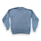 Vintage LL Bean Sweater Adult EXTRA LARGE Blue Herringbone Knit Fisherman US 90s
