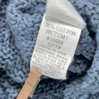 Vintage LL Bean Sweater Adult EXTRA LARGE Blue Herringbone Knit Fisherman US 90s