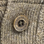 Vintage Woolrich Sweater Adult LARGE Brown Henley Cotton Acrylic Outdoor USA 90s