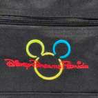 Disney Bag Black Fanny Pack Waist Belt Dreams Florida Mickey Mouse Logo Tags Y2K