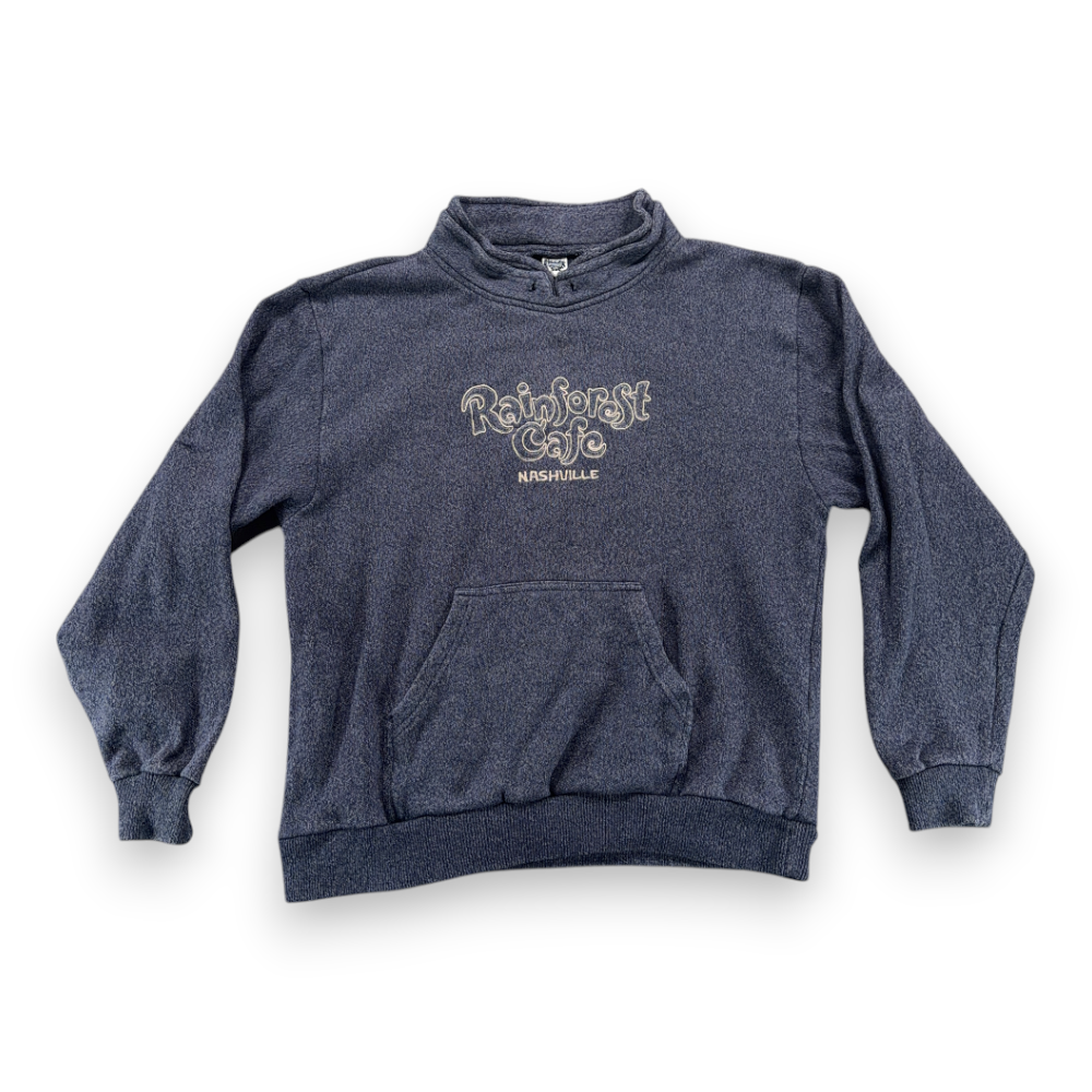 Vintage Rainforest Cafe Sweater Adult LARGE Blue Nashville Tourist Pullover Y2K-1 Vintage Rainforest Cafe Sweater Adult LARGE Blue Nashville Tourist Pullover Y2K