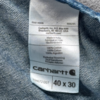 Carhartt Overalls Mens 40x29 Blue Bib Cotton Dark Wash Denim Workwear 40x30 Tag