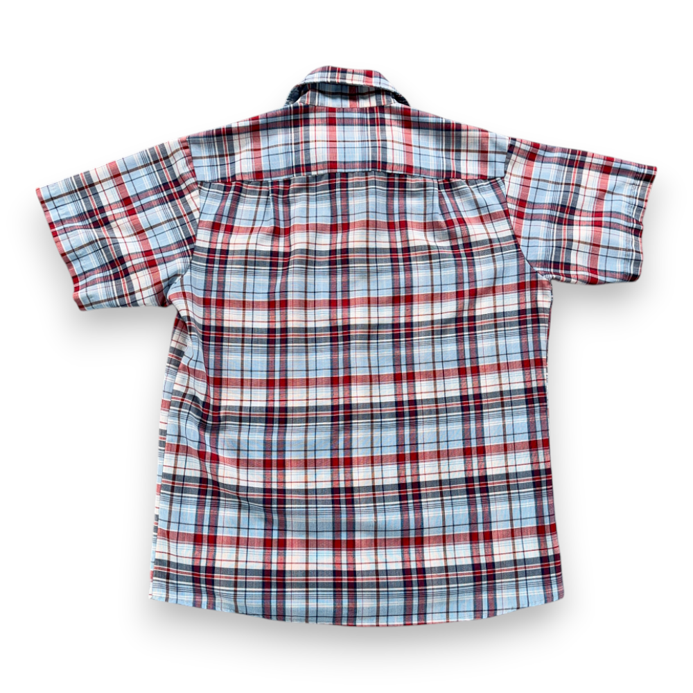 Vintage Big Mac Shirt Adult MEDIUM Blue Red Plaid Camp Collar Workwear 70s-3 Vintage Big Mac Shirt Adult MEDIUM Blue Red Plaid Camp Collar Workwear 70s