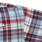 Vintage Big Mac Shirt Adult MEDIUM Blue Red Plaid Camp Collar Workwear 70s