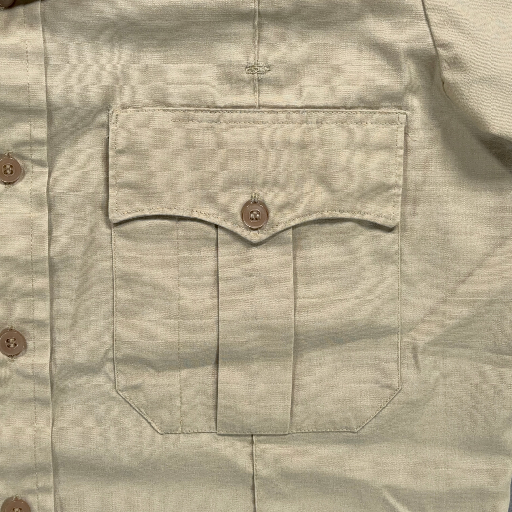 Vintage Flying Cross Shirt Adult MEDIUM Brown Poplin Polyester Uniform 70s-5 Vintage Flying Cross Shirt Adult MEDIUM Brown Poplin Polyester Uniform 70s