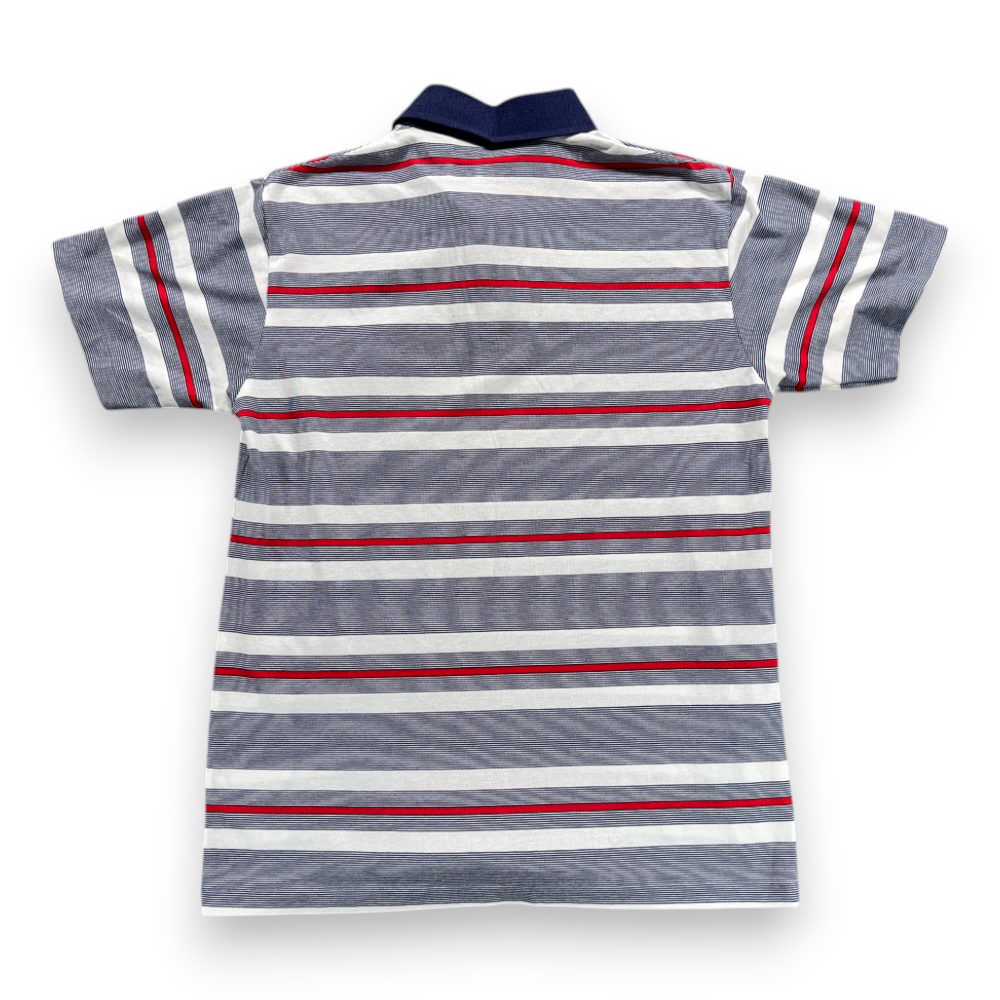 Vintage Knightsbridge Polo Shirt Adult SMALL Blue White Red Striped Pocket 80s-3 Vintage Knightsbridge Polo Shirt Adult SMALL Blue White Red Striped Pocket 80s