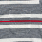 Vintage Knightsbridge Polo Shirt Adult SMALL Blue White Red Striped Pocket 80s