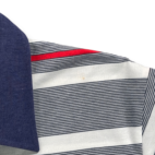 Vintage Knightsbridge Polo Shirt Adult SMALL Blue White Red Striped Pocket 80s