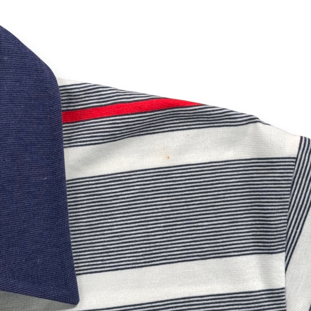 Vintage Knightsbridge Polo Shirt Adult SMALL Blue White Red Striped Pocket 80s-7 Vintage Knightsbridge Polo Shirt Adult SMALL Blue White Red Striped Pocket 80s