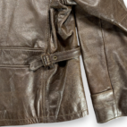 Eddie Bauer Leather Jacket Adult 2XL XXL Brown Genuine Cow Talon Motorcycle Y2K
