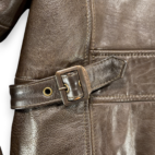 Eddie Bauer Leather Jacket Adult 2XL XXL Brown Genuine Cow Talon Motorcycle Y2K