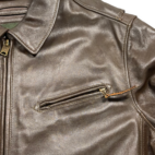 Eddie Bauer Leather Jacket Adult 2XL XXL Brown Genuine Cow Talon Motorcycle Y2K