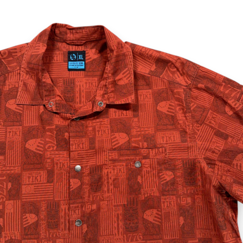 LA Police Gear Shirt Adult EXTRA LARGE Red Tactical Tiki Hawaiian Camp Snap-2 LA Police Gear Shirt Adult EXTRA LARGE Red Tactical Tiki Hawaiian Camp Snap