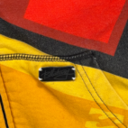 Billabong Hoodie Adult LARGE Yellow Geometric Sweatshirt Sweater Zip Surf Y2K