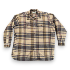 Vintage LL Bean Shirt Adult 2XL XXL Brown Plaid Chamois Flannel Outdoor Tall 90s