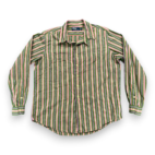 Vintage Polo Ralph Lauren Shirt Adult LARGE Green Purple Striped Diamond 90s