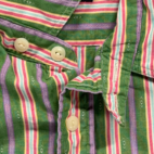 Vintage Polo Ralph Lauren Shirt Adult LARGE Green Purple Striped Diamond 90s