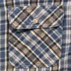Vintage Carhartt Shirt Adult 3XL XXXL Blue Gray Plaid Flannel Workwear USA 90s
