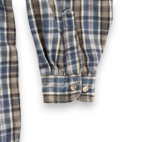 Vintage Carhartt Shirt Adult 3XL XXXL Blue Gray Plaid Flannel Workwear USA 90s