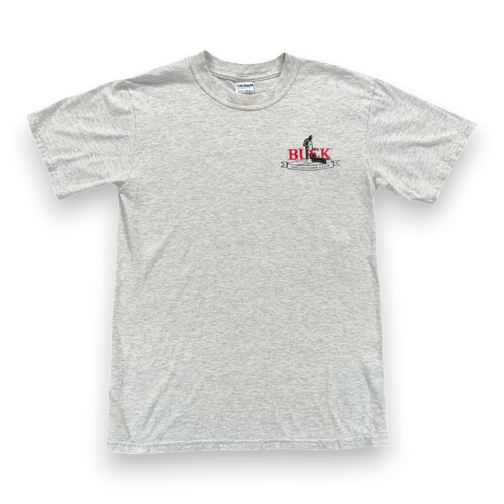 Vintage Buck Knives Shirt Adult SMALL Gray Collectors Club Funny Humor Y2K-1 Vintage Buck Knives Shirt Adult SMALL Gray Collectors Club Funny Humor Y2K