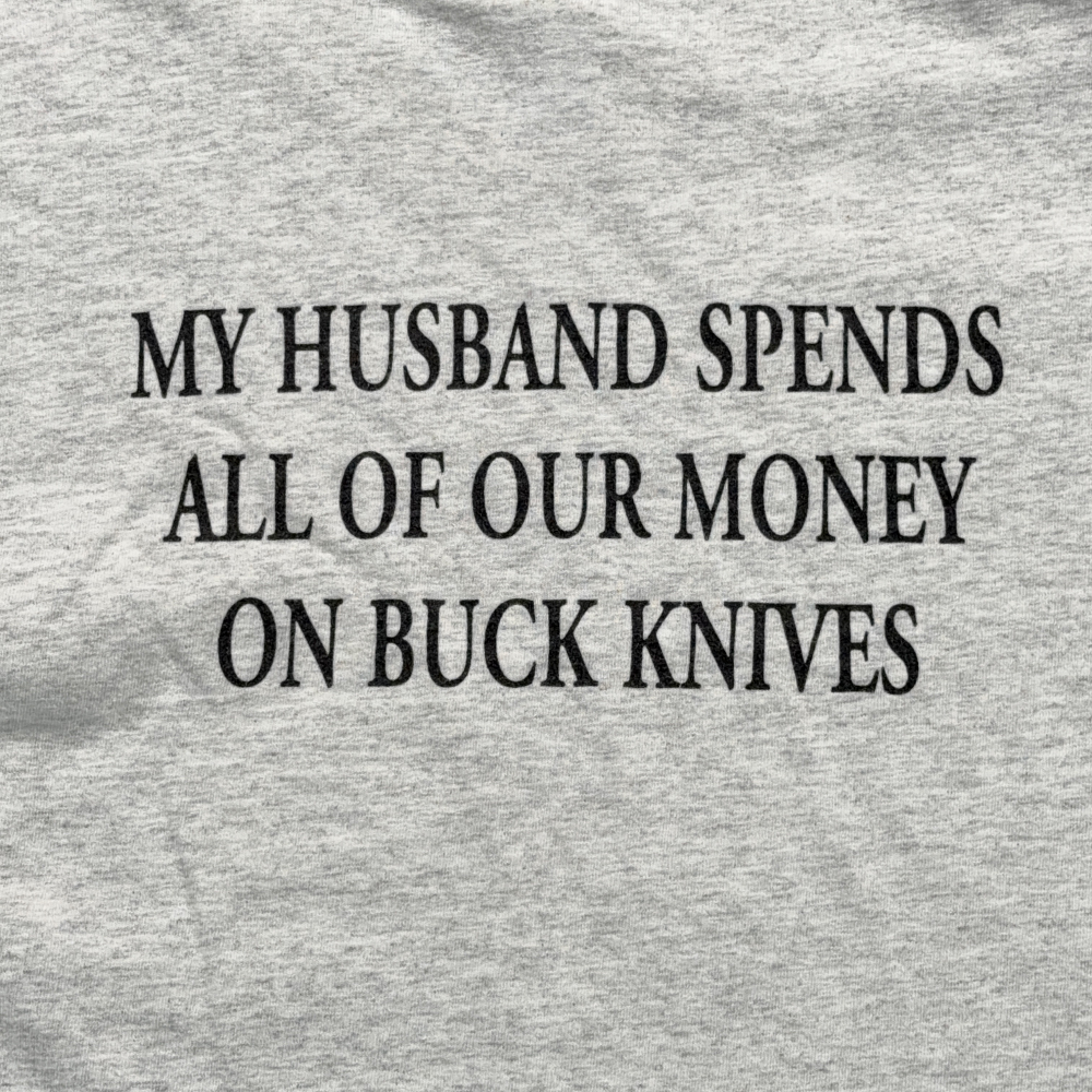 Vintage Buck Knives Shirt Adult SMALL Gray Collectors Club Funny Humor Y2K-4 Vintage Buck Knives Shirt Adult SMALL Gray Collectors Club Funny Humor Y2K