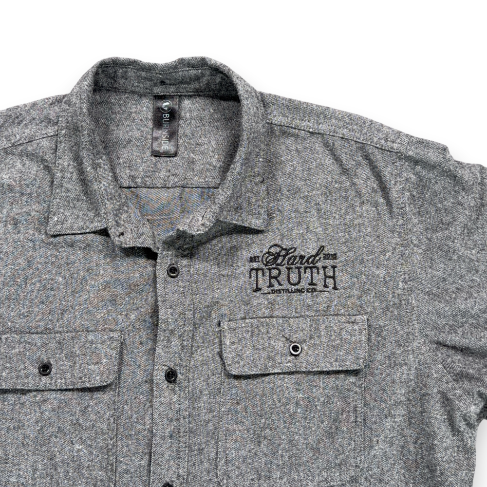 Hard Truth Shirt Adult EXTRA LARGE Gray Burnside Flannel Distilling Promo Work-3 Hard Truth Shirt Adult EXTRA LARGE Gray Burnside Flannel Distilling Promo Work