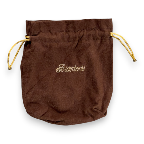 Blantons Bags Brown Gold Set of 6 Felt Embroidered Drawstring Bourbon Whiskey-7 Blantons Bags Brown Gold Set of 6 Felt Embroidered Drawstring Bourbon Whiskey