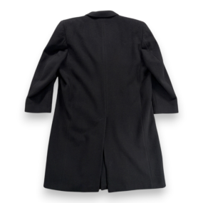 Vintage Di Silver Coat Adult EXTRA LARGE Black Cashmere Blend Satin Lined 90s