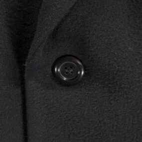 Vintage Di Silver Coat Adult EXTRA LARGE Black Cashmere Blend Satin Lined 90s
