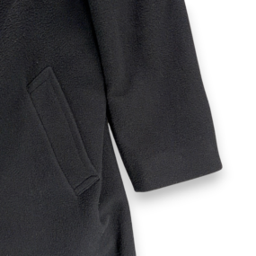 Vintage Di Silver Coat Adult EXTRA LARGE Black Cashmere Blend Satin Lined 90s