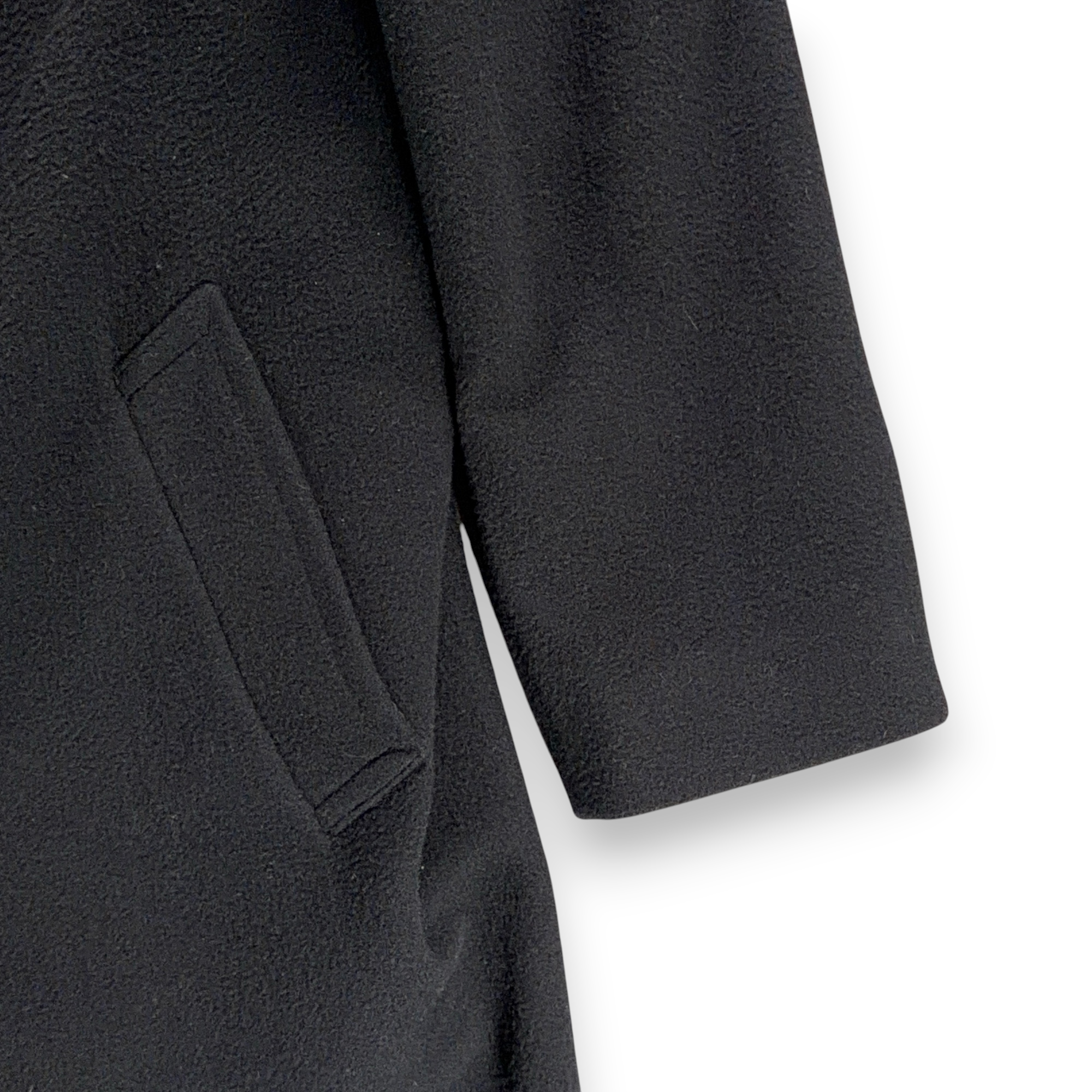 Vintage Di Silver Coat Adult EXTRA LARGE Black Cashmere Blend Satin Lined 90s-4 Vintage Di Silver Coat Adult EXTRA LARGE Black Cashmere Blend Satin Lined 90s