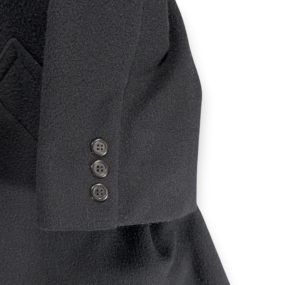 Vintage Di Silver Coat Adult EXTRA LARGE Black Cashmere Blend Satin Lined 90s